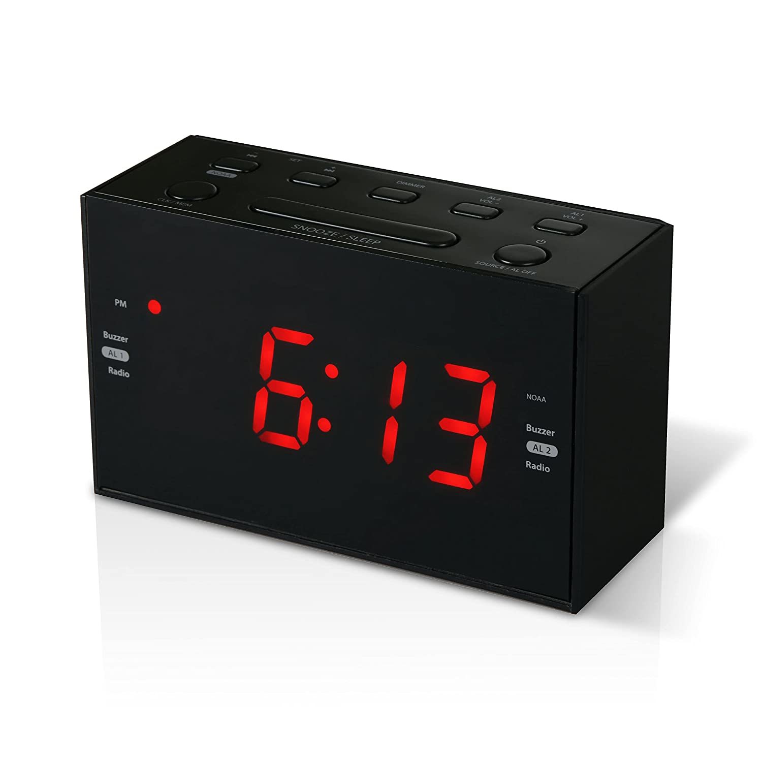 RCA Alarm Clock Radio with NOAA Weather Alerts Digital Clock with Alarm