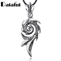 2017 Men's Punk Dragon Flame Titanium Stainless Steel Cool leather chain Pendant - $6.36
