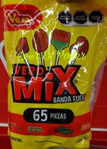 Vero Mix Banda Fuego Paletas Para Pinata / Mexican Candy Lollipops 65 Pieces - $24.18