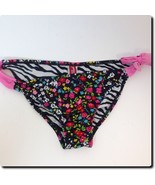 Guess Multi-color Floral Bikini Bottom with Pink Ties Medium - $9.75