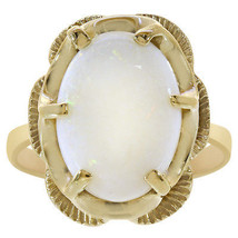 3.00 Carat Opal Vintage Ring 14K Yellow Gold - $484.11