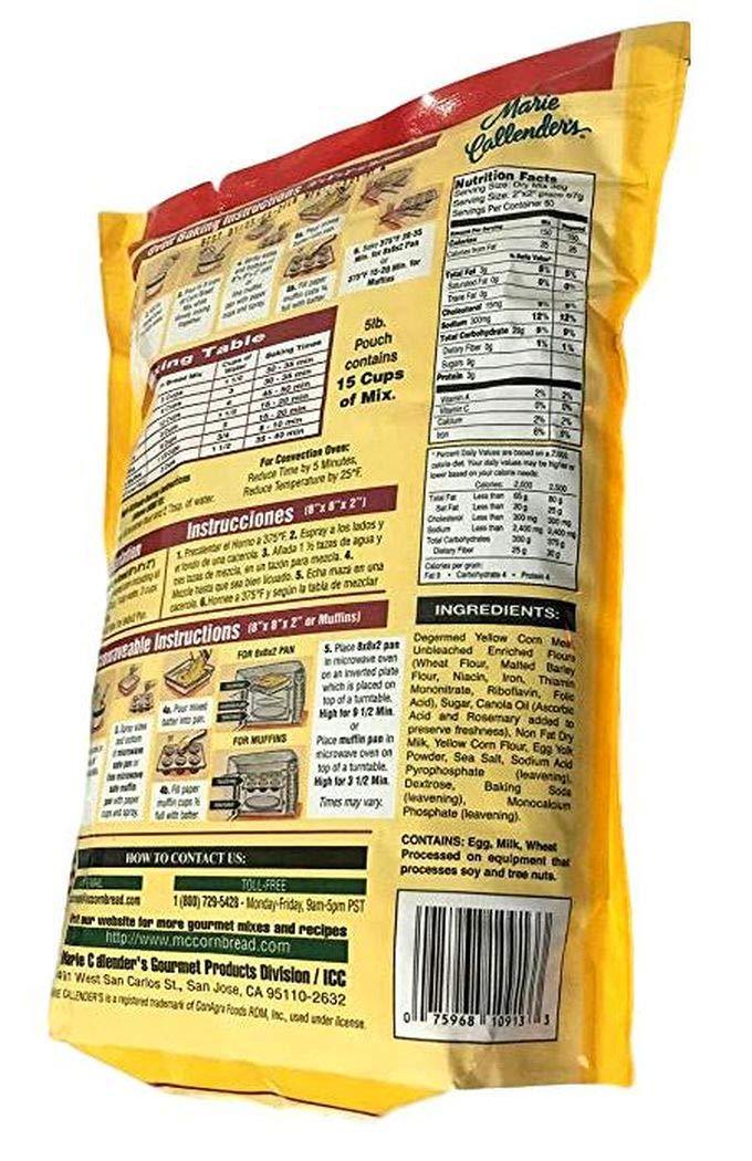 Marie Callender s Original Cornbread Mix 5 Lbs Bag Drink Mixes Marie Callender s Original Cornbread Mix 5 Lbs Bag Drink Mixes