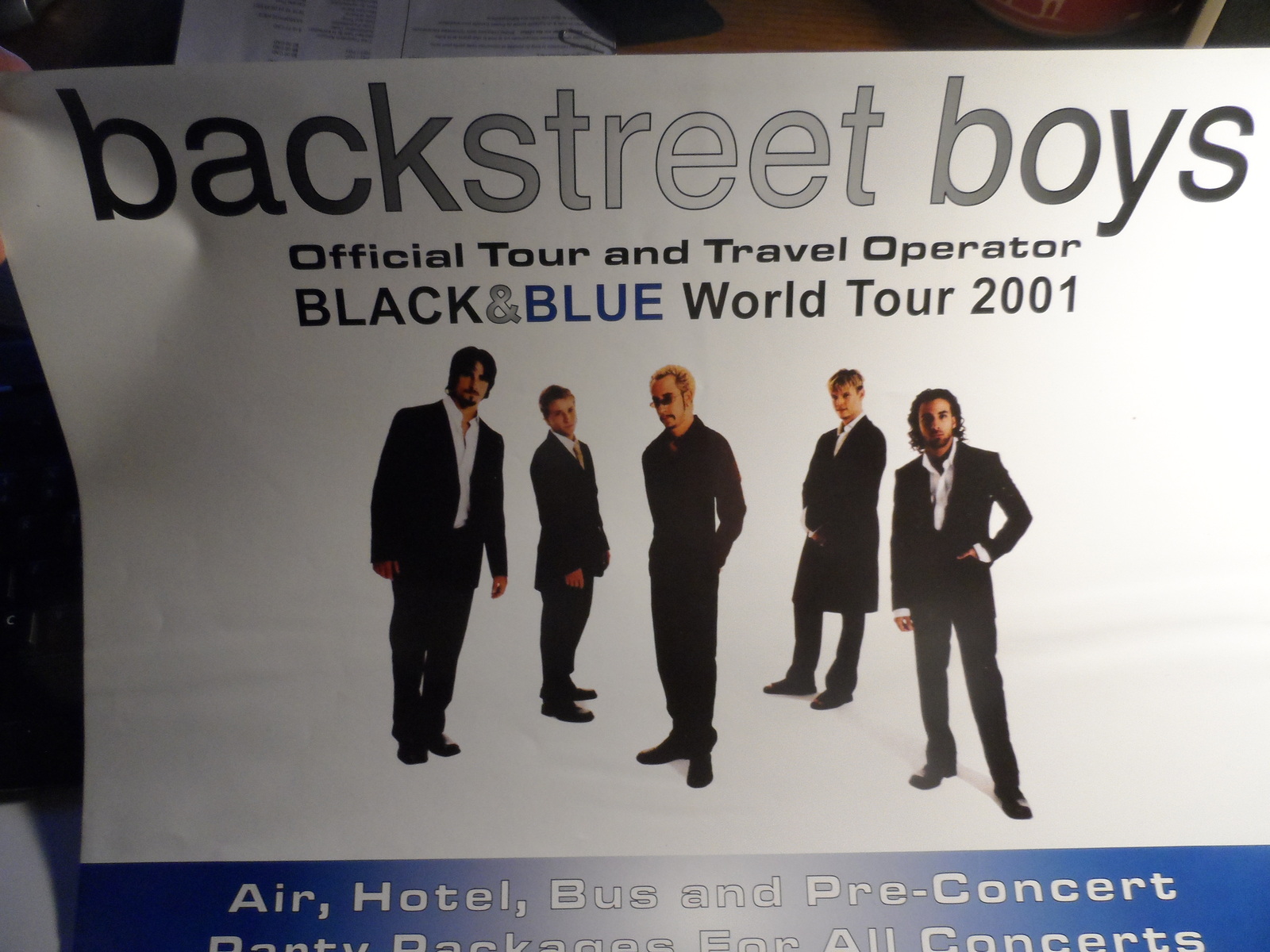 Backstreet Boys Black & Blue Tour Poster 2001 Ets With All Tour Dates ...