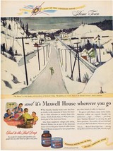 1947 Maxwell House Coffee Paul Sample Soldier Winter Art Print Ad - $9.99