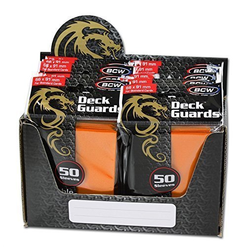 1000 Premium Orange Double Matte Deck Guard Sleeves by BCW