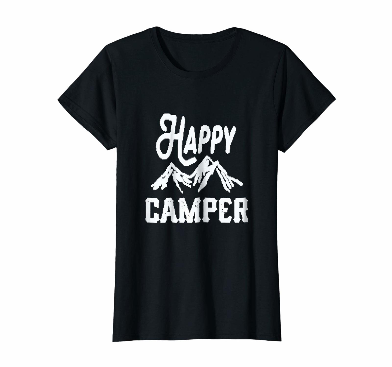 Dog Fashion - Happy Camper Funny Camping Gifts Idea T-Shirt Wowen - Tops