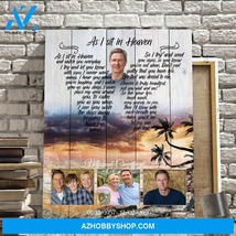 As I Sit in Heaven - Cloudy With a Chance of Rain Photo Memorial Canvas - $49.99