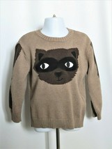 Gymboree Raccoon Sweater Toddler Boys 3T Brown 100% Cotton Knit Woodland Party - $13.86