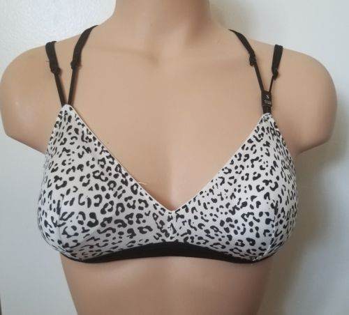 New NWT Victorias Secret Strappy White Cheetah Print Bikini Top S - $18.69
