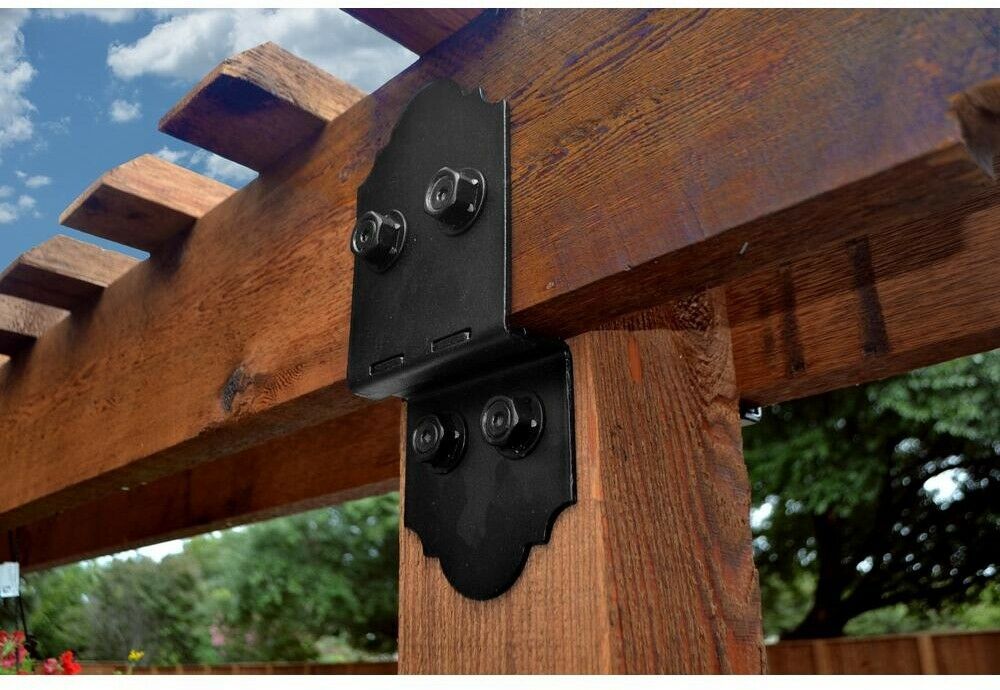 Beam Connector 6 in. Post To Bold Design Galvanized Steel Black (2