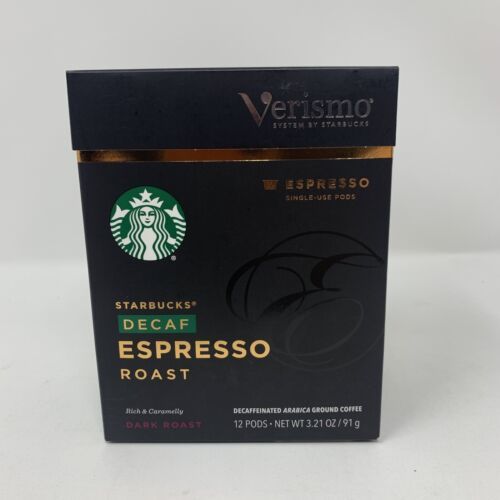 Starbucks Verismo DECAF Espresso Roast Espresso Pods 72 ct Coffee