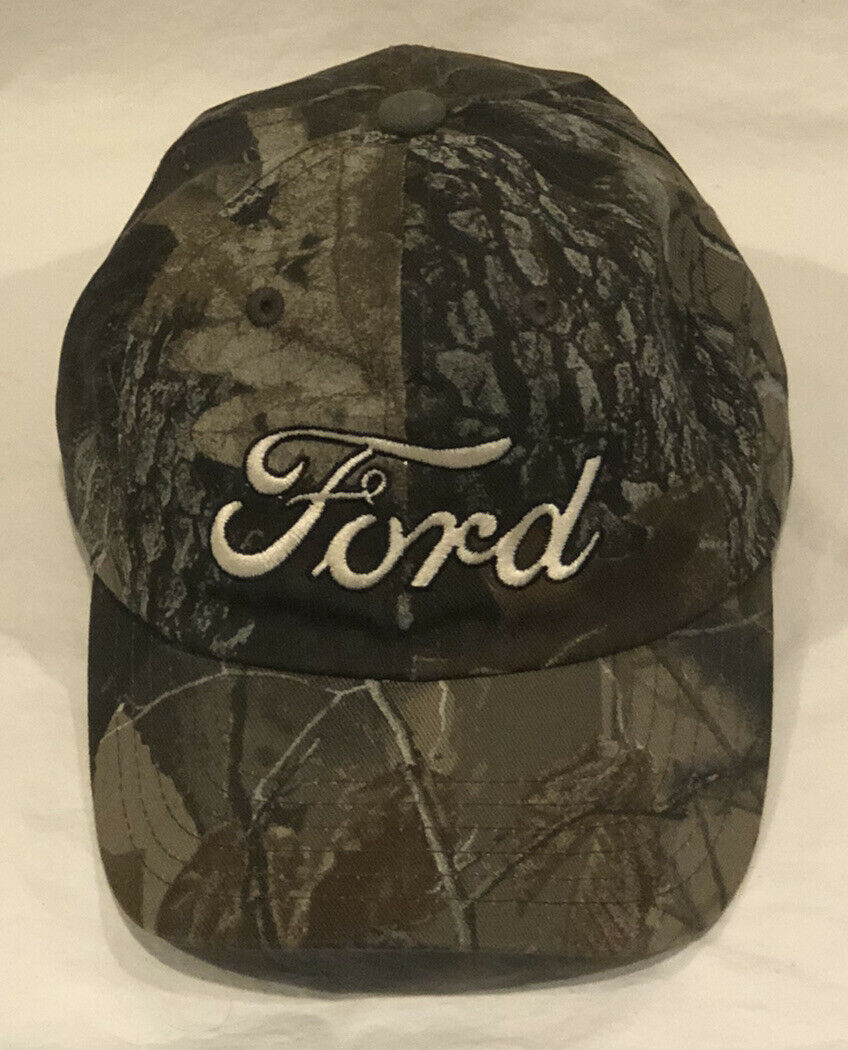 Ford Adjustable Camo Baseball Cap Licensed By Ford Very Good Pre Owned Condition - $13.99