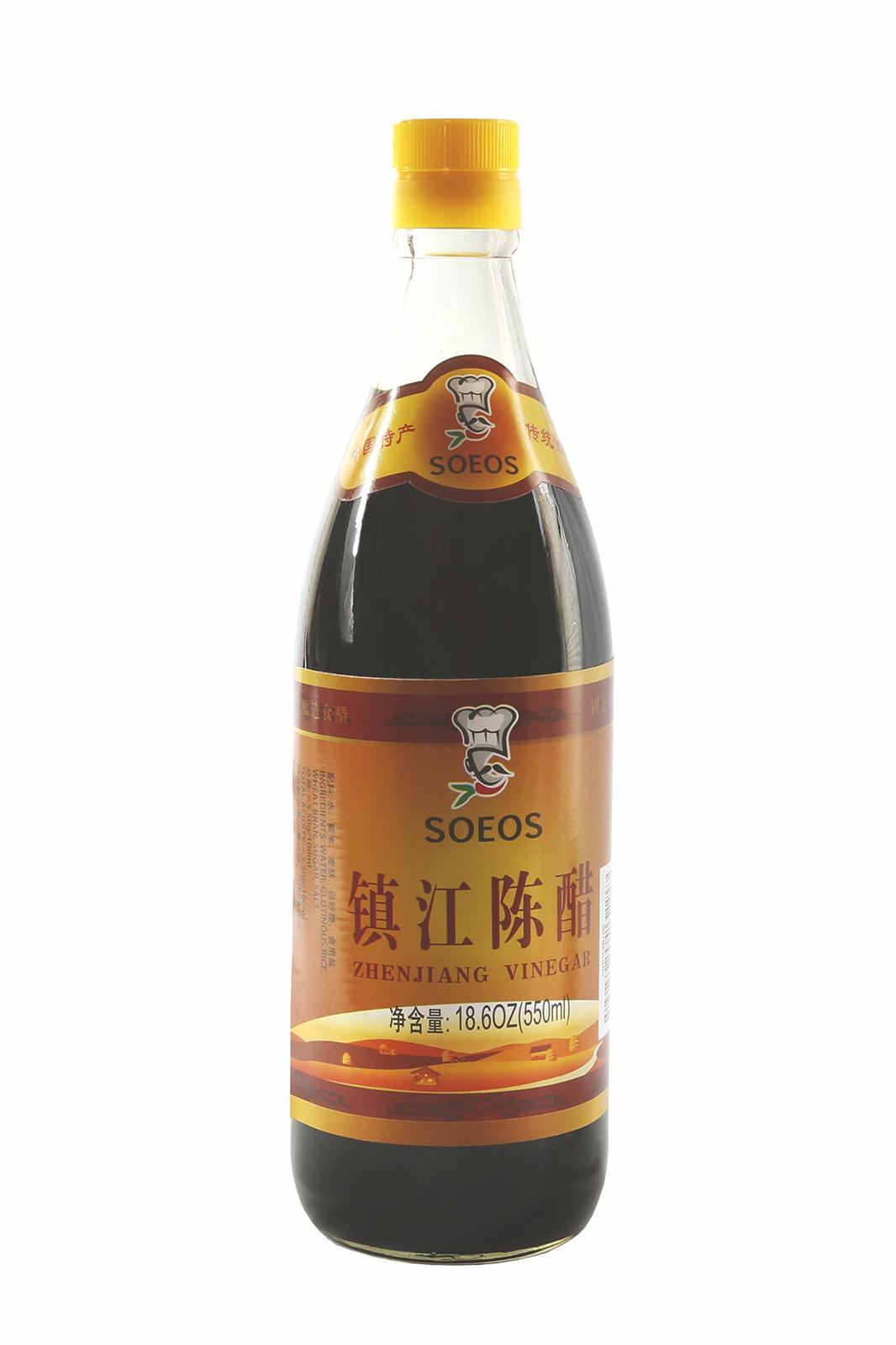 Soeos Chinkiang Vinegar, Chinese Black Vinegar, Zhenjiang Vinegar, 18.6 ...
