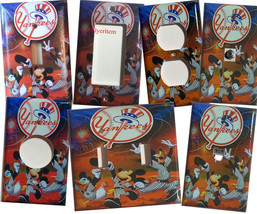 NY Yankees Mickey Donald Duck Light Switch Outlet Wall Cover Plate home decor image 1