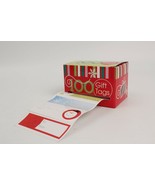 100 Holiday Gift Tags Stickers in Dispensing Box Christmas Theme #1 - $5.44