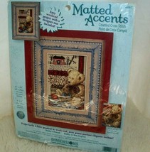 Vintage Dimensions Counted Cross Stitch Kit Teddy Bear With Mat Easy Pro... - $15.83