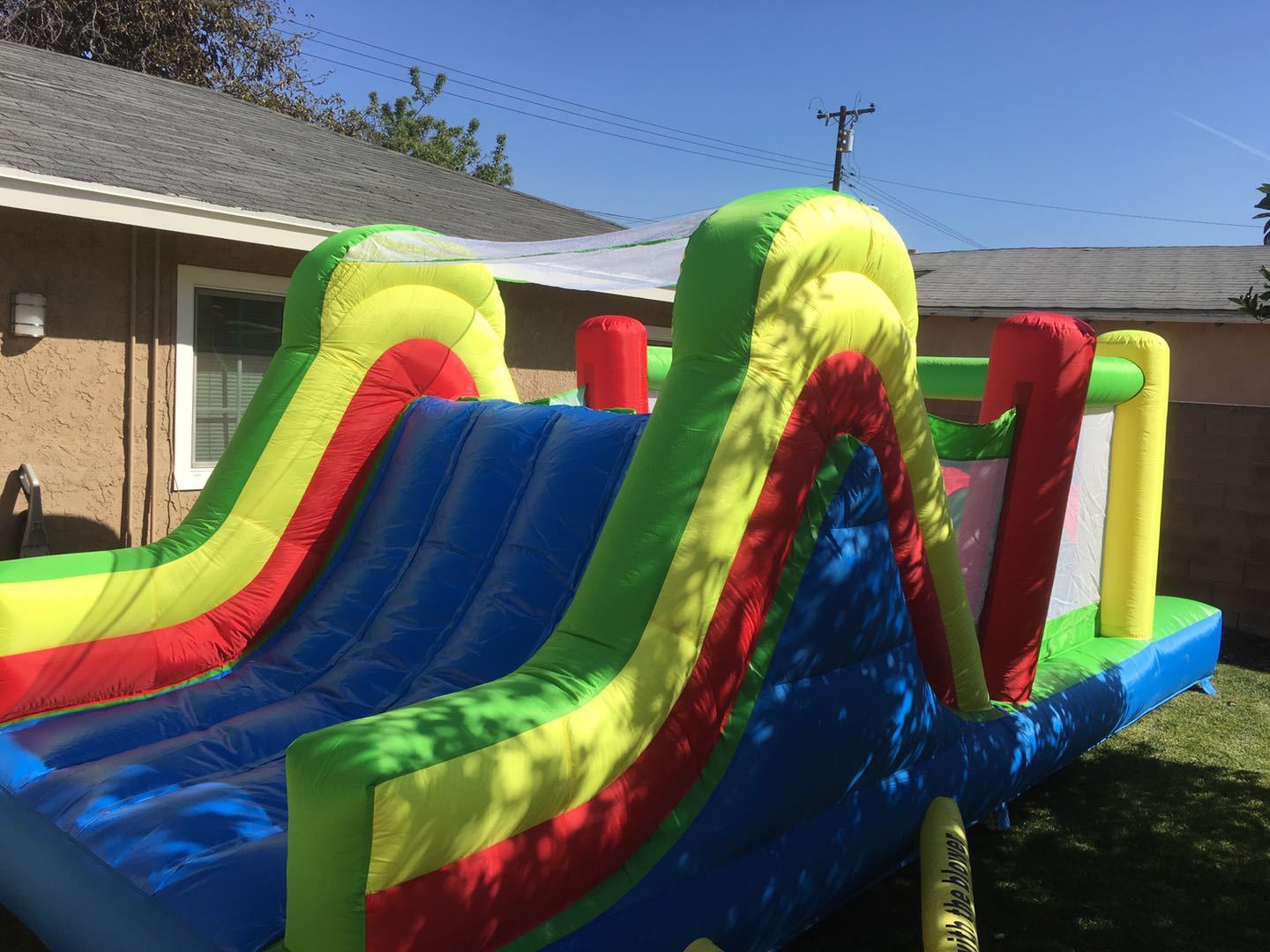 YARD Inflatable Jumping House Castle Double Slides Kids PVC Oxford