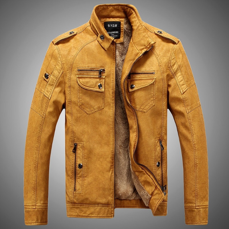 Hot ! High Quality New Winter Fashion Men's Coat Leather Jacket (male coat color