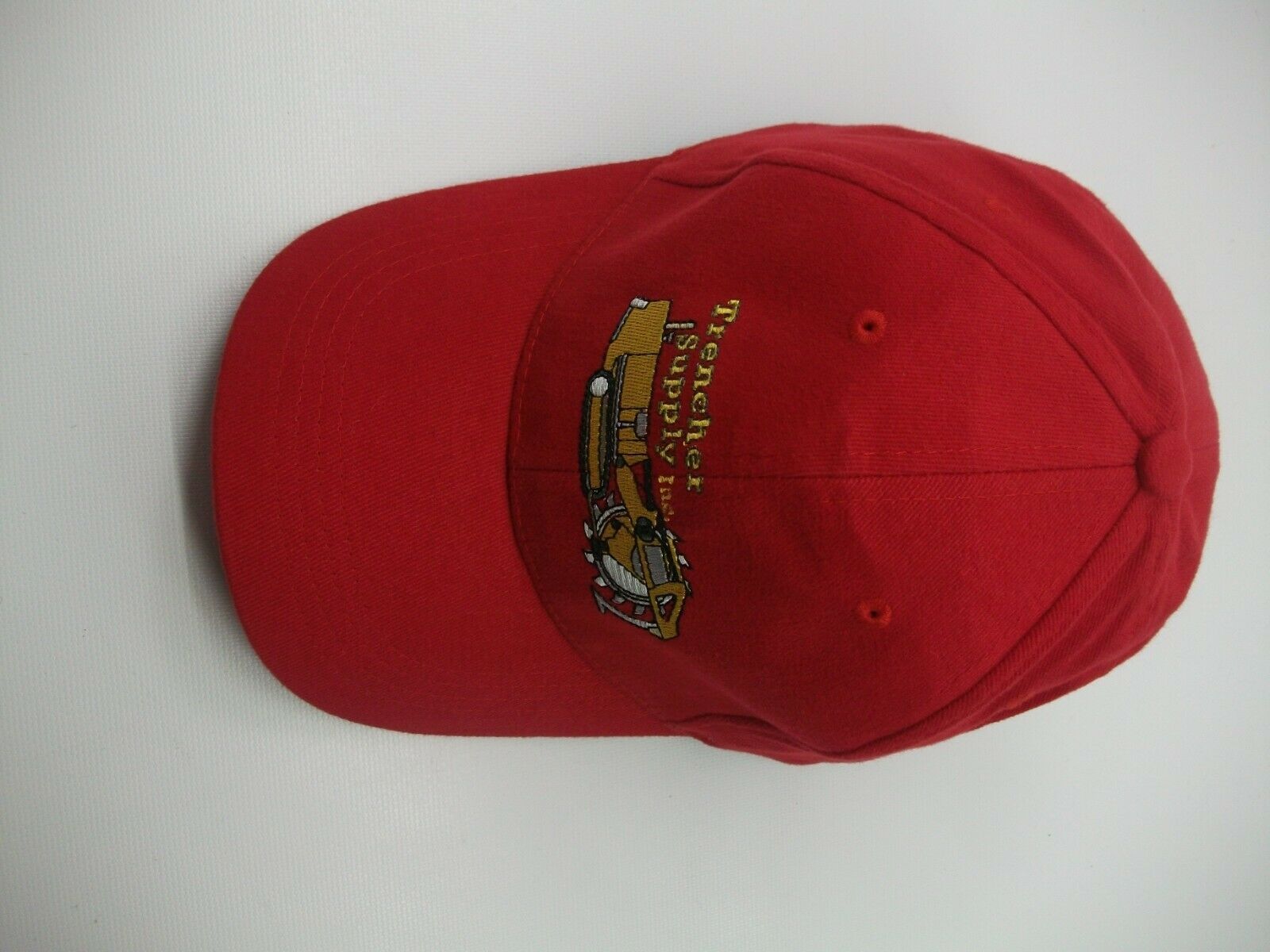 Trencher Supply Heavy Equipment Hat Red Large Stretch Fit Baseball Cap ...