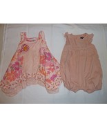 BABY GIRL SPRING SUMMER CLOTHES DRESS LOT NAARTJIE GAP TWIRL &amp; ROSE ROMP... - $19.79
