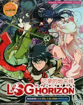 Log Horizon Season 1-3 Vol.1-62 End + Special English Dubbed Ship From USA DVD