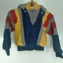 Bermuda Triangle Boys Sz 6 Colorblock  Blue Red Yellow Spring Fall Jacket Coat  - $10.88