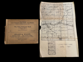 1920s LaSalle County Illinois Plat Book Map Ottawa Hixson First National Bank image 1
