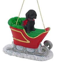 Cockapoo Sleigh Ride Christmas Ornament Black - DELIGHTFUL! - $17.99