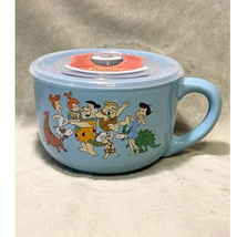 Flintstones Family &amp; Friends 24oz Ceramic Soup Mug w/ Pressure Release L... - $16.83