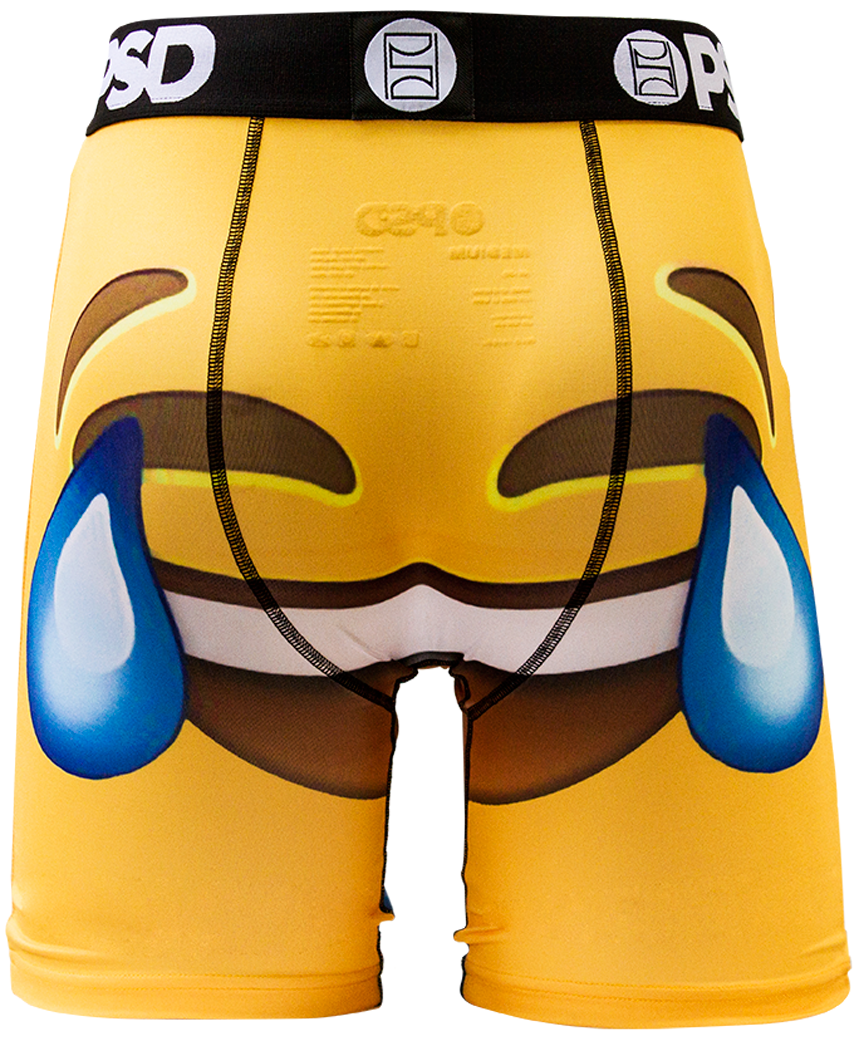 PSD Underwear LMAO Emoji Smiley Emoticon Text Social Media Boxer Briefs