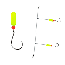 3 Pack Pompano Surf Fishing Rigs 1/0 Circle Hook 30# Mono Double Drop Hand-Tied image 1
