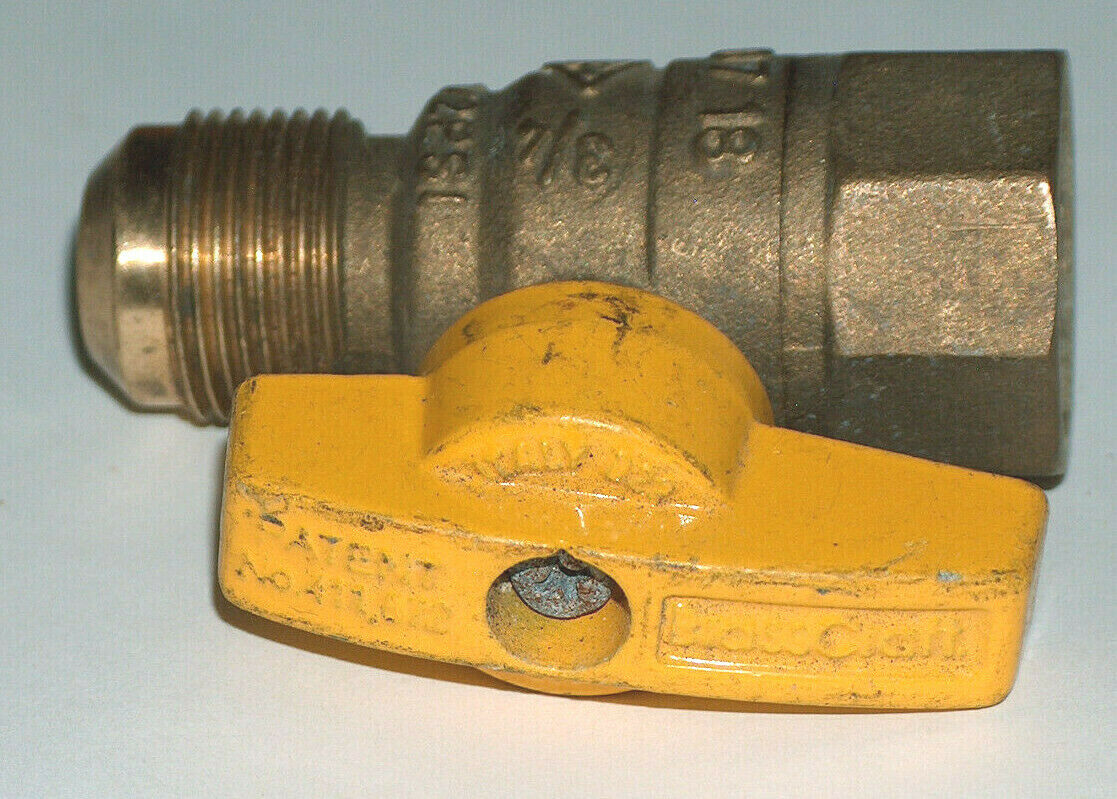 BrassCraft 07 18 3/4" FIP Straight Gas Ball Valve, 1/2 PSI Italy n USA