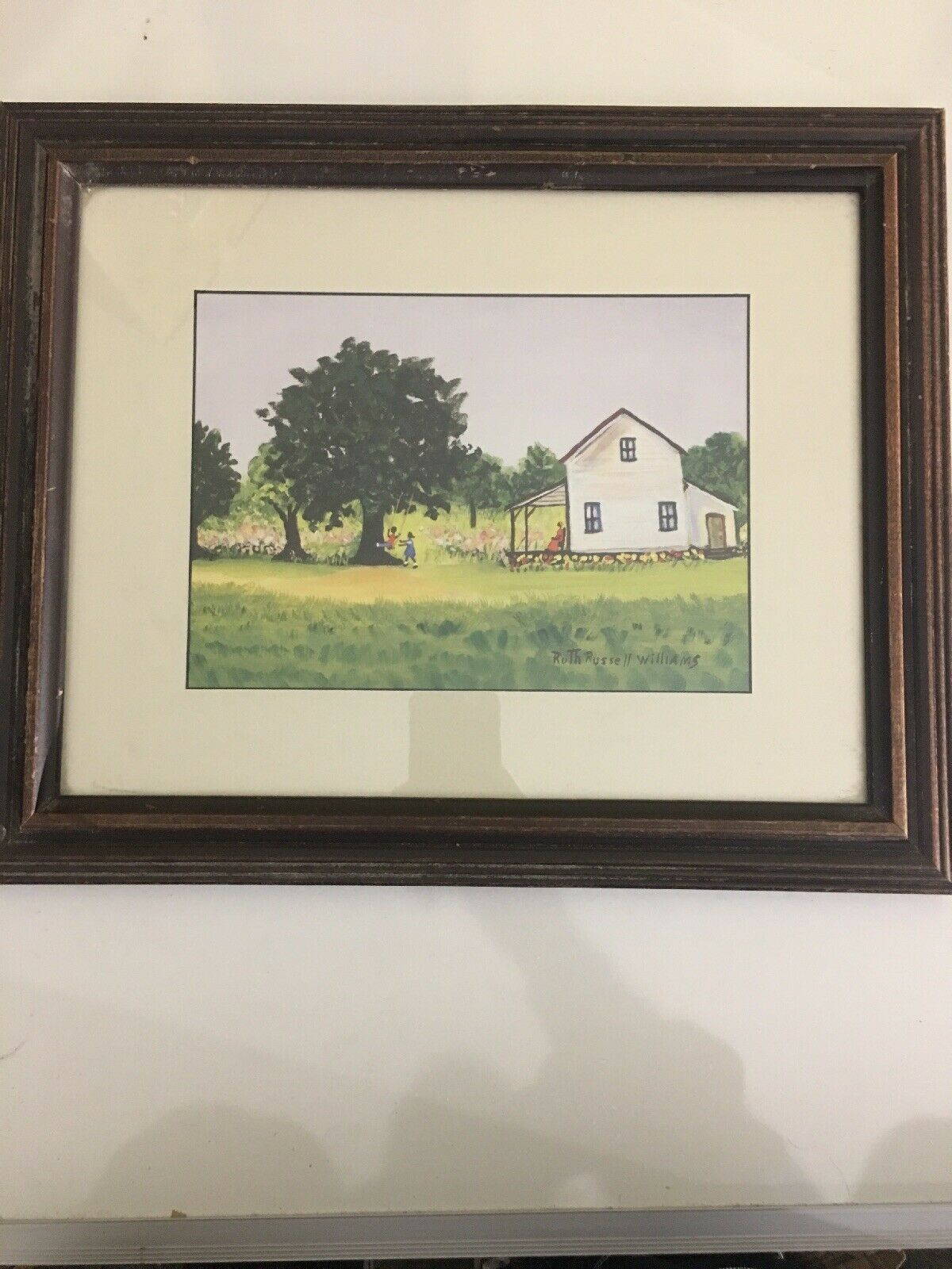 Ruth Russell Williams Old Print, Framed and Matted Picture House Mother ...