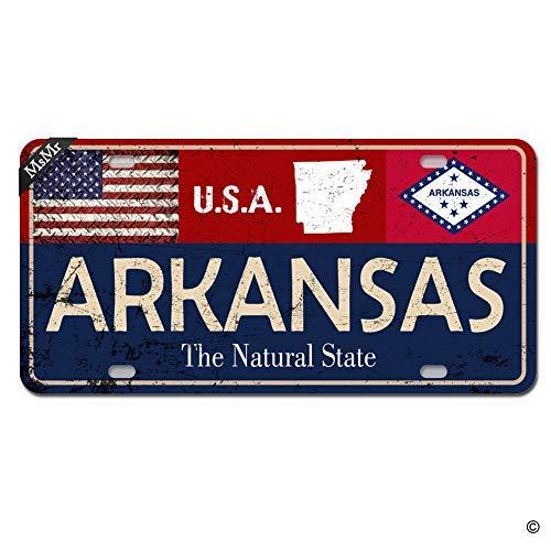 MsMr Personalized Custom State License Plate Arkansas License Plate Cover USA Fl Exterior