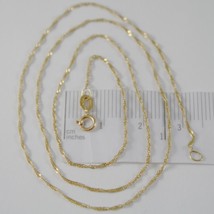 18K Yellow Gold Mini Singapore Braid Rope Chain 20 Inches, 1 Mm, Made In Italy - $177.75