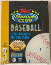 1993 Topps Stadium Club MLB Baseball Factory Sealed Hobby Box-  Series 3... - $49.95