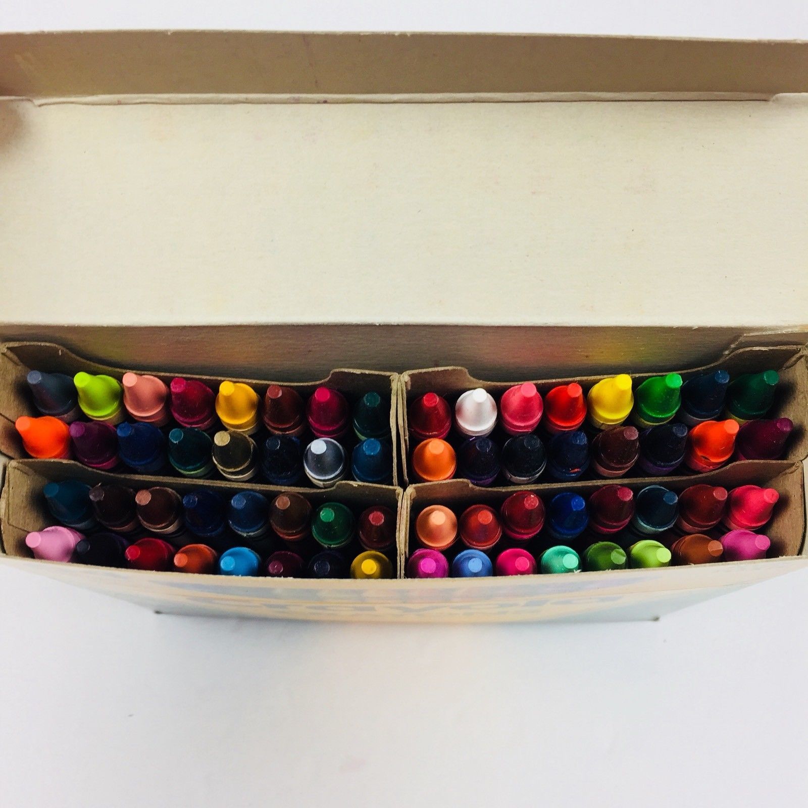 Vintage Crayola Crayons Tin Box Unused 64 Crayons Retired Colors