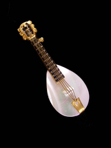 Mandolin Brooch - Figural music pin - Vintage Germany Acoustic pin - Mus... - $75.00