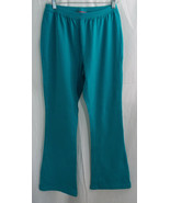 Women&#39;s Plus Size Petite Knit Bootcut Yoga Pants in Turquoise  - $20.39