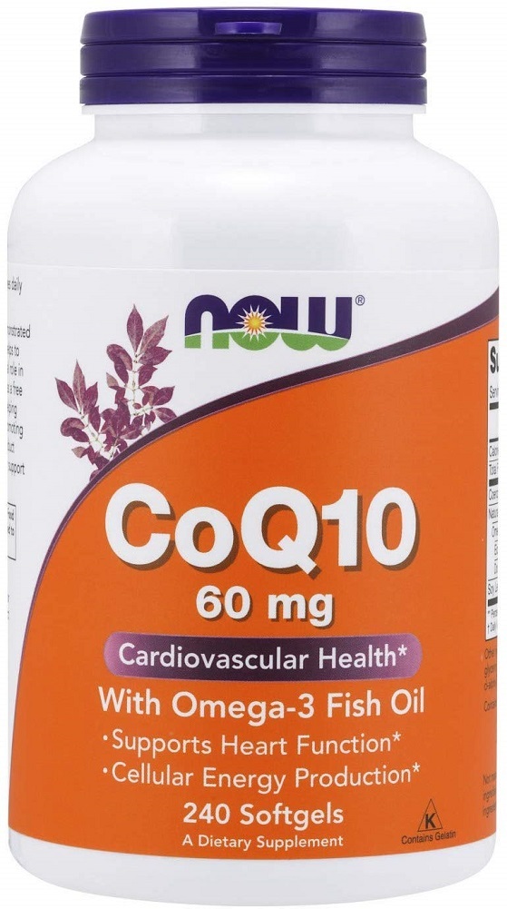 Now Supplements, CoQ10 60 mg with Omega 3 Fish Oil, Cardiovascular  240 Softgels