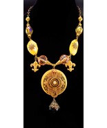 Bohemian Necklace - Chunky Goddess choker - aurora borealis rhinestones ... - $125.00