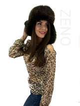 Beaver Fur Hat Saga Furs Full Ushanka Hat Aviator Hat Trapper Natural Fur Hat image 3