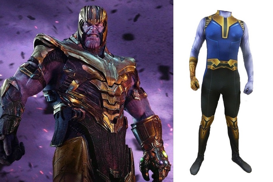 Adult Child Thanos Super Villain Cosplay Halloween Costume Jumpsuit ...