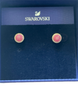 Box Lot SWAROVSKI Crystal Earrings Pink Clear Stud Dangle Roberta Chiarella image 4