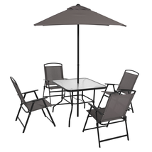 Mainstays Albany Lane 6 Piece Outdoor Patio Dining Set, Red image 12
