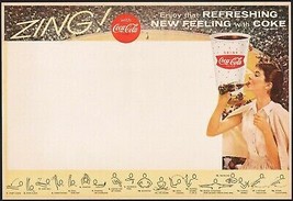 Vintage sports program COCA COLA Zing Refreshing New Feeling Lon Keller ... - $8.99