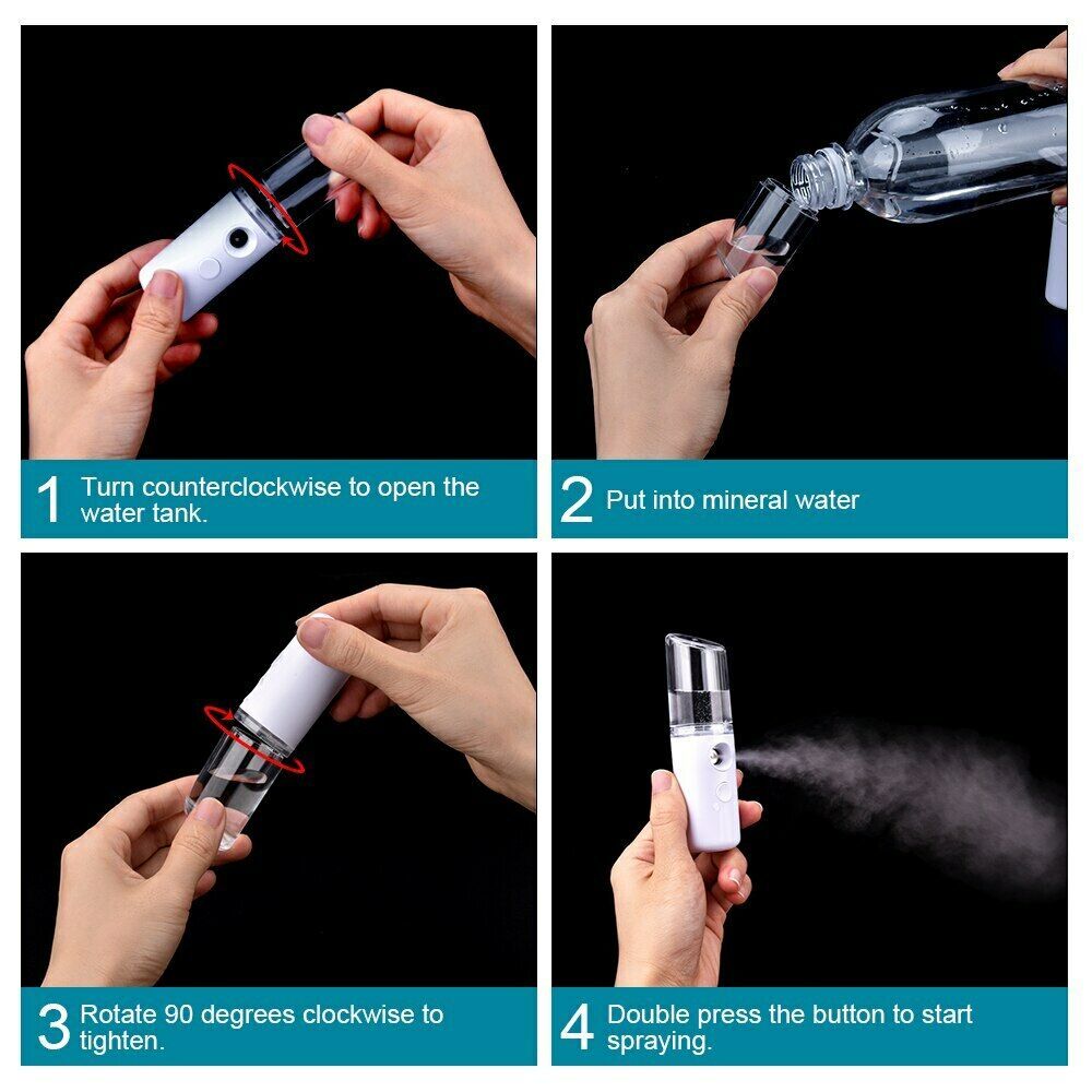 Mist Sprayer Mini 30ml Nano Portable Face Spray Facial Body Steamer Home Skin Care Devices