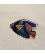 Topical Fish Pin Brooch Costume Metal Multi Color 1&quot; - $9.99