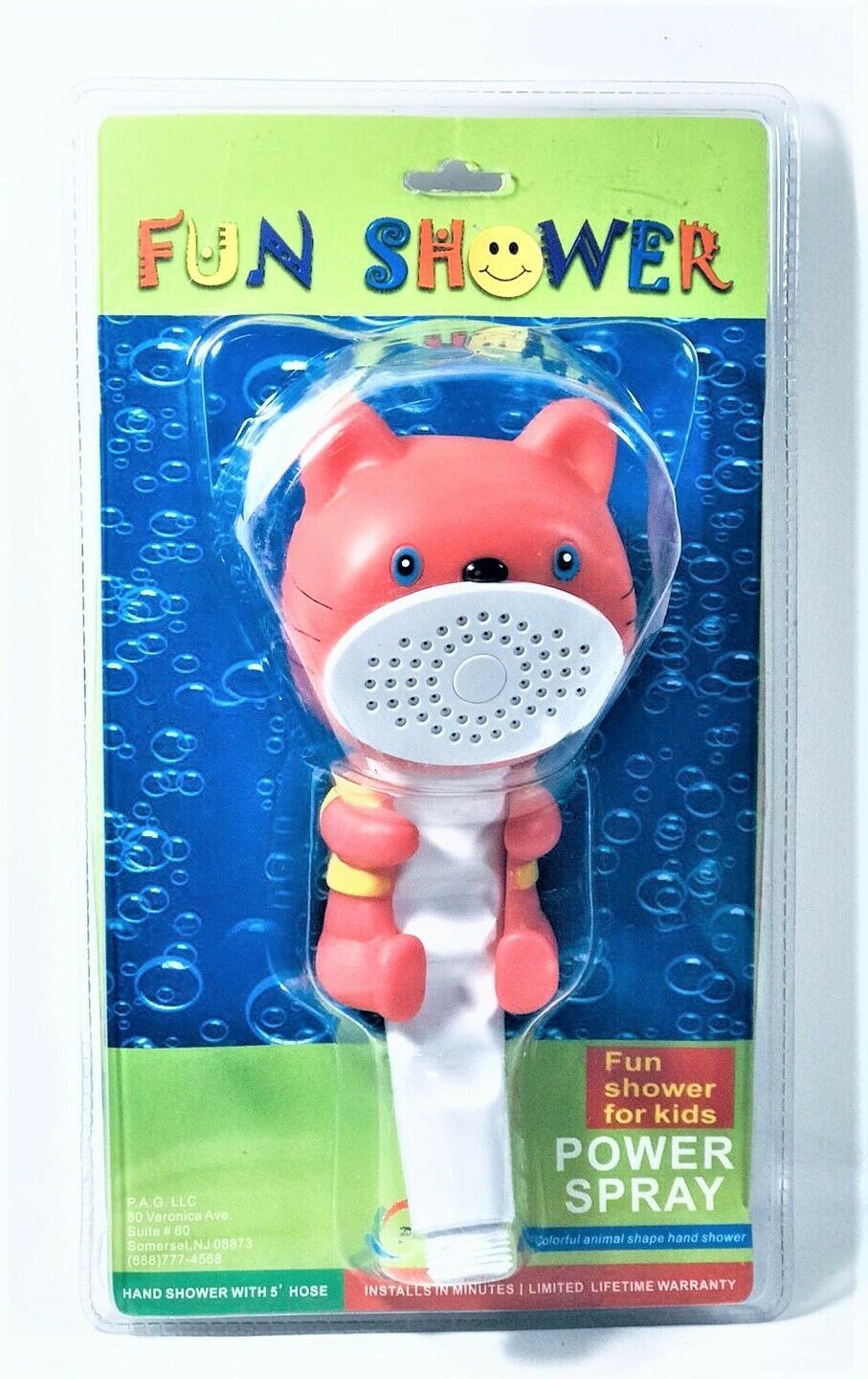 Fun shower power spray for kids-red cat