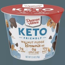 6 Duncan Hines Keto Friendly Dessert Cup Walnut Fudge 2.5 oz - $15.99